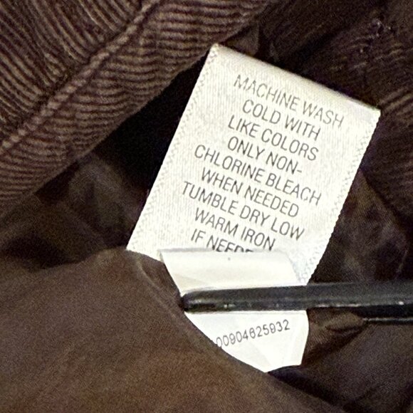 Y2K Unbranded Dark Chocolate Brown Quilted Corduroy Jacket Womens size Large - Picture 9 of 11